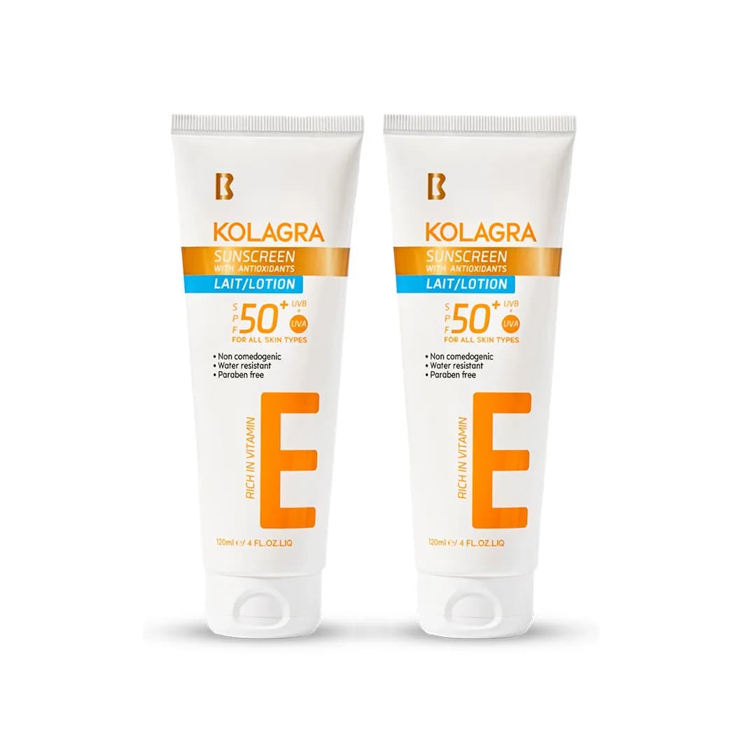 Kolagra (1+1) +SPF50عرض كولاجراواقي الشمس لوشن