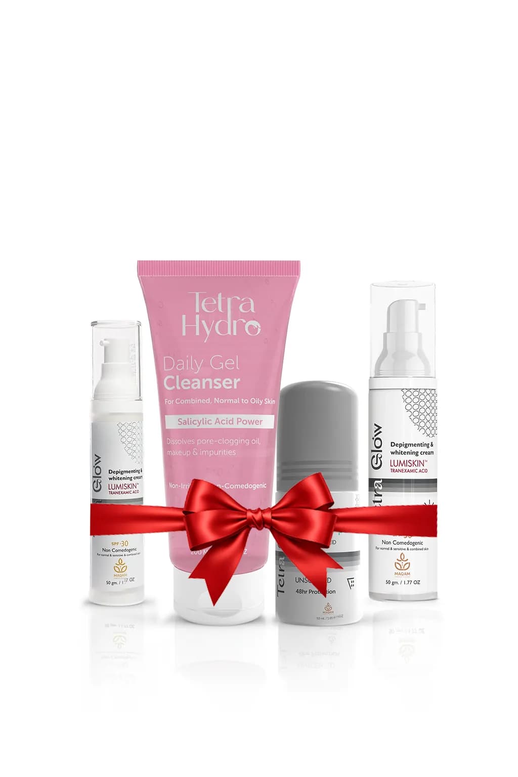 Tetra Glow باقة العناية بالبشرة للتفتيح.