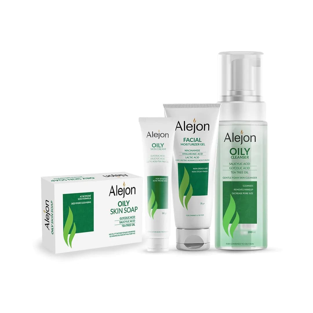 Alejon كيت تنظيف البشرة الزيتية من Alejon محتويات الكيت: