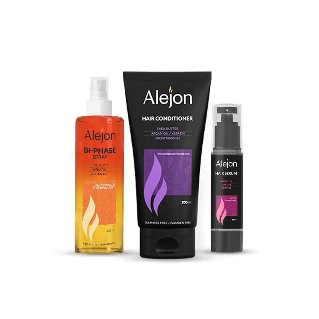 باقة Alejon Damage Control Hair 50ml, 100ml, 250ml, SPF50+, 1+1, 3 درجات لون، 2 رائحة، Bundle 1