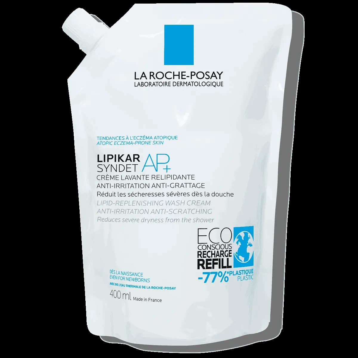 La Roche-Posay ليكيبارسينديت إيه بي + لإعادة الدهون إلى البشرة بعبوة صديقة للبيئة - 400ml