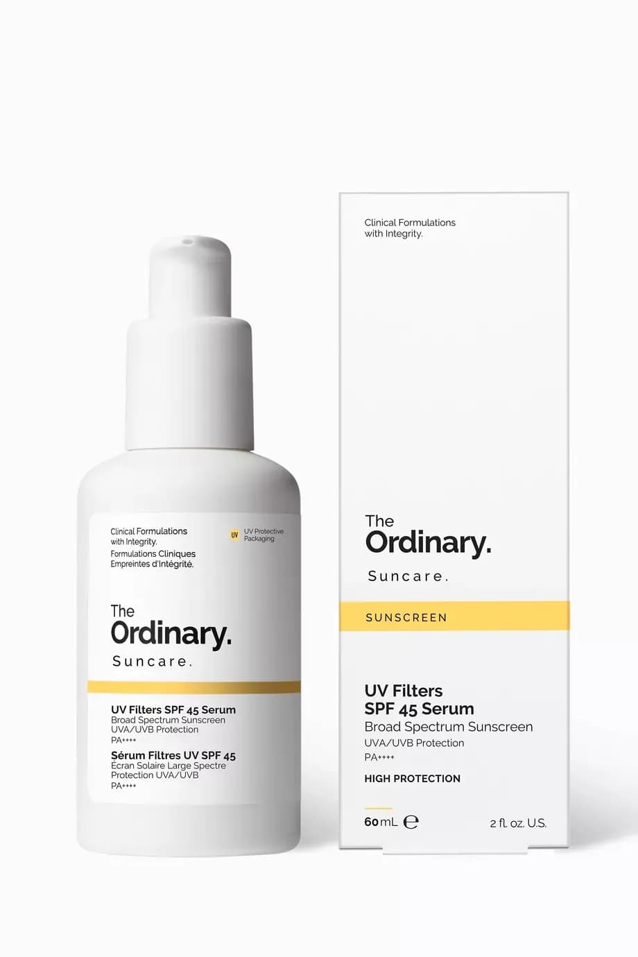 The Ordinary مادة حماية من الأشعة فوق البنفسجية SPF 45 سيروم 50ml, 100 ml, 250ml, SPF45+, 1+1, shades, scents, bundle 1