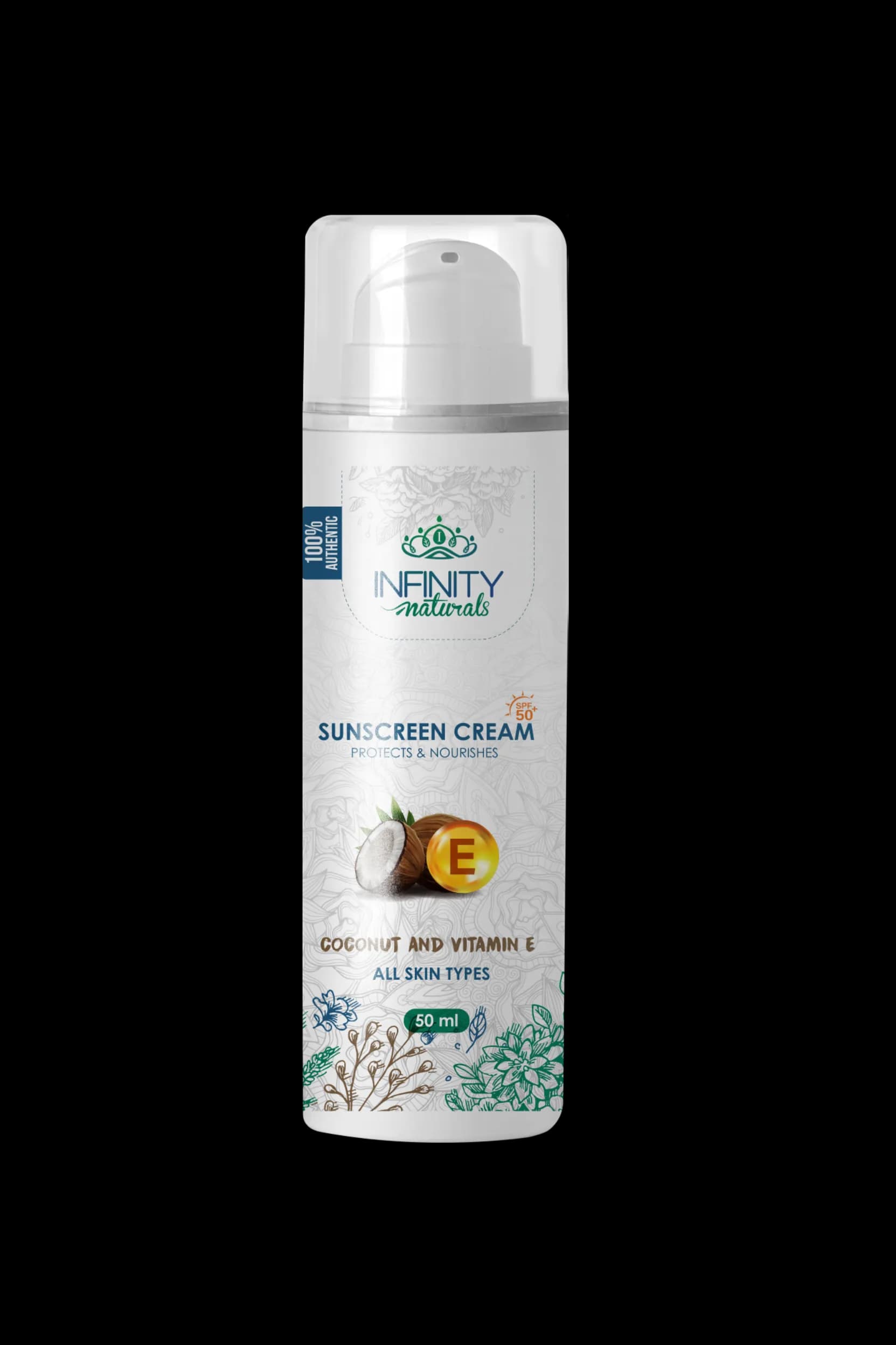 Infinity كريم واقي من الشمس SPF 50+ لجميع أنواع البشرة
